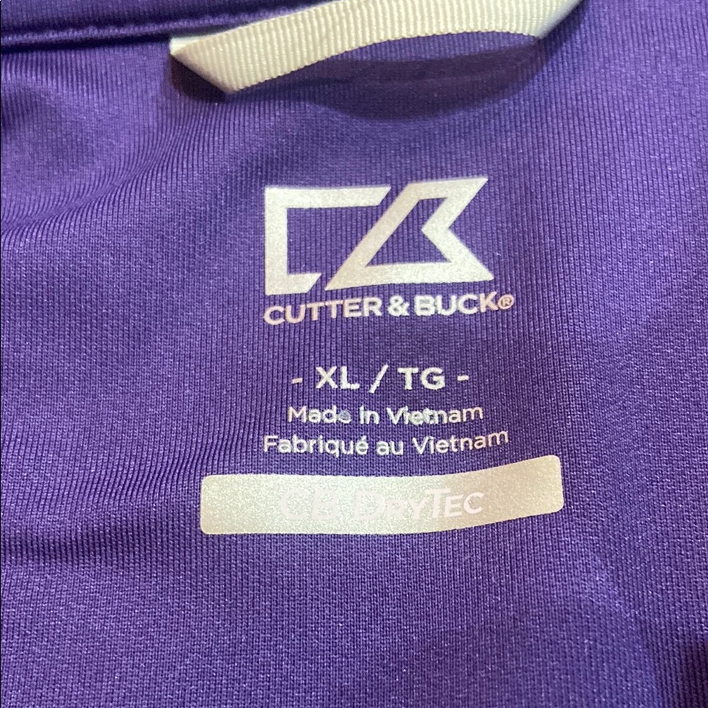 Cutter and Buck Men's Purple Half-Zip Pullover Size XL - Picture 4 of 9